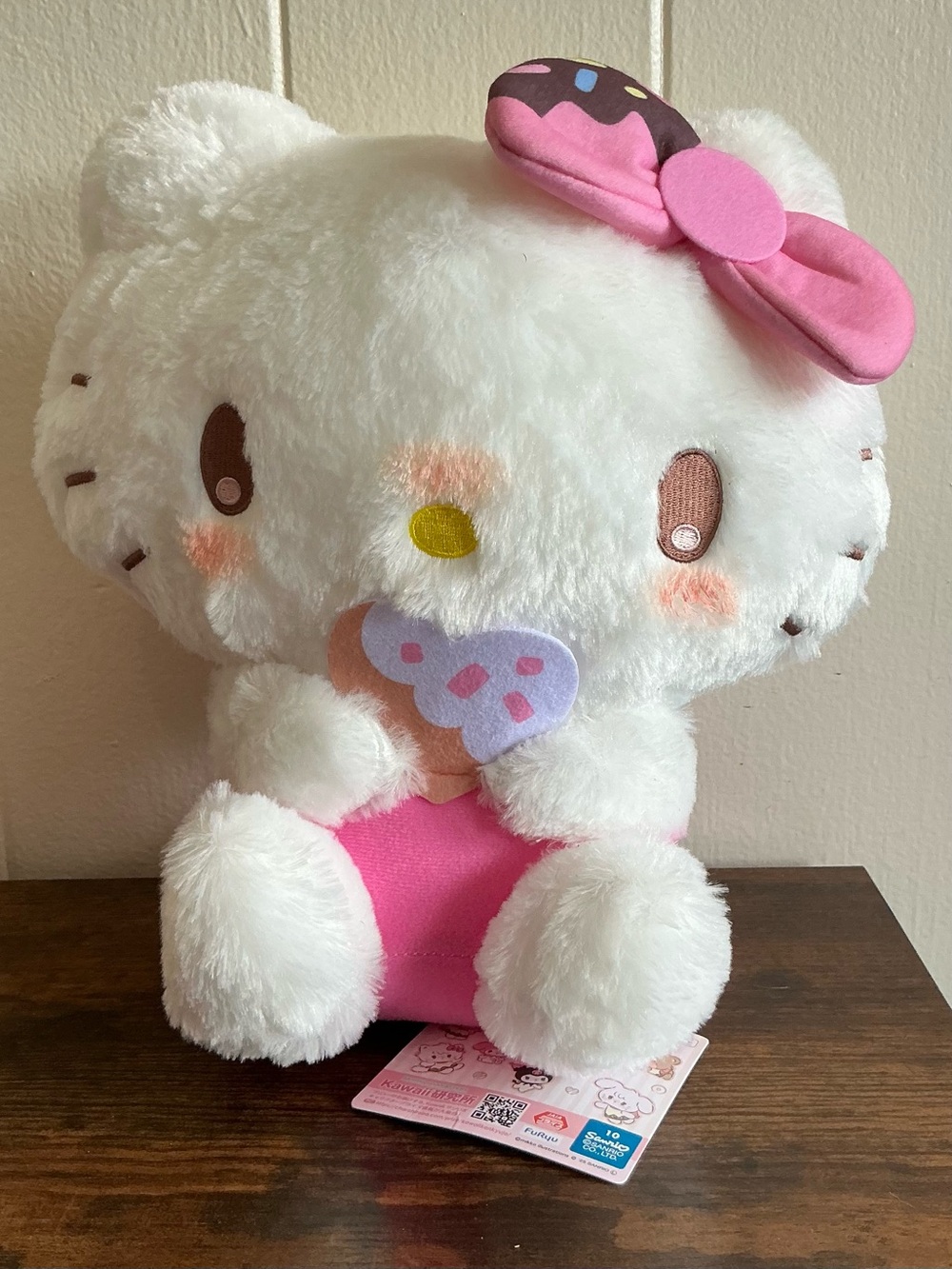NEW RARE Sanrio Hello Kitty x Mikko Donut Design Plush Furyu NWT Toy